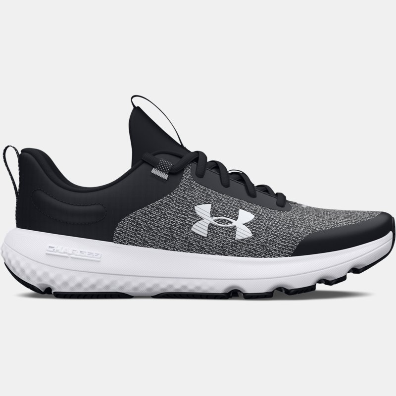 Boys' Grade School Under Armour Charged Revitalize Sportstyle Shoes Black / Black / White 35.5